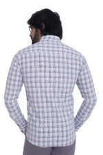 Bearberry Premium White Check Cotton Shirt – 100% Pure Cotton | Slim Fit Casual & Office Wear - Image 2