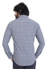 Bearberry Blue Micro Check Cotton Shirt – 100% Pure Cotton | Slim Fit Smart Casual & Office Wear - Image 2