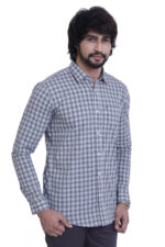 Bearberry Blue Micro Check Cotton Shirt – 100% Pure Cotton | Slim Fit Smart Casual & Office Wear - Image 4
