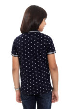 Bearberry Kids Premium Jersey Polo T-Shirt – All Over Print (Navy Classic) - Image 2