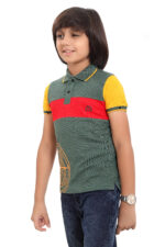 Bearberry Kids Polo Pique Cotton T-Shirt – Premium Colorblock Style Multicolour-1 - Image 3