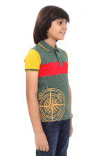 Bearberry Kids Polo Pique Cotton T-Shirt – Premium Colorblock Style Multicolour-1 - Image 4