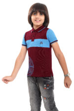 Bearberry Kids Polo Pique Cotton T-Shirt – Premium Colorblock Style Multicolour-2 - Image 3