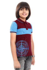 Bearberry Kids Polo Pique Cotton T-Shirt – Premium Colorblock Style Multicolour-2 - Image 4