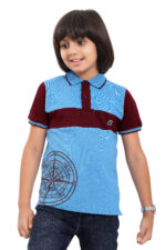 Bearberry Kids Polo Pique Cotton T-Shirt – Premium Colorblock Style Multicolour-3