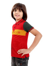 Bearberry Kids Polo Pique Cotton T-Shirt – Premium Colorblock Style Multicolour-4 - Image 2