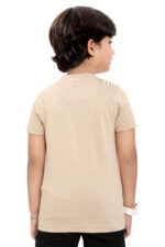 Bearberry Kids Abstract Graphic Cotton T-Shirt – Beige - Image 2
