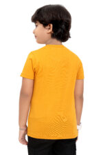 Bearberry Kids Vintage Print Cotton T-Shirt – Mustard Yellow - Image 2
