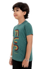 Bearberry Kids Unlimited Graphic Cotton T-Shirt – Teal Green - Image 3