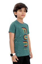 Bearberry Kids Unlimited Graphic Cotton T-Shirt – Teal Green - Image 4