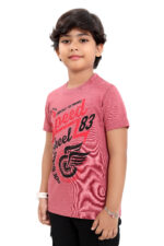 Bearberry Kids Speed Wheel Graphic Cotton T-Shirt – Rose Pink - Image 3