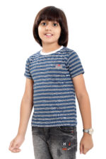Bearberry Kids Yarn-Dyed Stripe T-Shirt – Soft Cotton Everyday Essential - 3 - Image 3