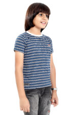 Bearberry Kids Yarn-Dyed Stripe T-Shirt – Soft Cotton Everyday Essential - 3 - Image 4