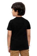 Bearberry Kids Pixel Graphic Cotton T-Shirt – Black - Image 2