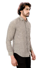 Bearberry Men’s Cotton Linen Striped Shirt – Premium Breathable Casual & Smart Fit Shirt (White & Blue) - Image 4