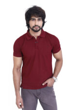 Bearberry Men’s Performance Pique Polo T-Shirt – Quick Dry | UV Protection | Anti-Microbial - Marron