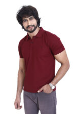 Bearberry Men’s Performance Pique Polo T-Shirt – Quick Dry | UV Protection | Anti-Microbial - Marron - Image 3