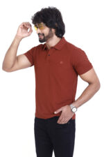 Bearberry Men’s Performance Pique Polo T-Shirt – Quick Dry | UV Protection | Anti-Microbial - Cornell Red - Image 3
