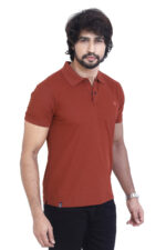 Bearberry Men’s Performance Pique Polo T-Shirt – Quick Dry | UV Protection | Anti-Microbial - Cornell Red - Image 4