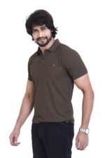 Bearberry Men’s Performance Pique Polo T-Shirt – Quick Dry | UV Protection | Anti-Microbial - Olive Green - Image 3