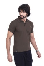 Bearberry Men’s Performance Pique Polo T-Shirt – Quick Dry | UV Protection | Anti-Microbial - Olive Green - Image 4
