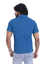 Bearberry Men’s Performance Pique Polo T-Shirt – Quick Dry | UV Protection | Anti-Microbial - Dark Blue - Image 2