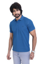 Bearberry Men’s Performance Pique Polo T-Shirt – Quick Dry | UV Protection | Anti-Microbial - Dark Blue - Image 3