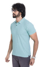 Bearberry Men’s Performance Pique Polo T-Shirt – Quick Dry | UV Protection | Anti-Microbial - Light Pista - Image 3