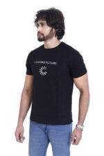 Bearberry Men’s 100% Cotton Jersey T-Shirt – Premium Soft Breathable Casual Wear (Regular Fit) - Black - Image 3