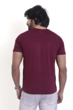 Bearberry Men’s 100% Cotton Jersey T-Shirt – Premium Soft Breathable Casual Wear (Regular Fit) - Maroon - Image 2