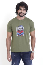 Bearberry Men’s 100% Cotton Jersey T-Shirt – Premium Soft Breathable Casual Wear (Regular Fit) - Olive