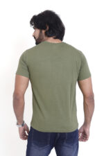 Bearberry Men’s 100% Cotton Jersey T-Shirt – Premium Soft Breathable Casual Wear (Regular Fit) - Olive - Image 2