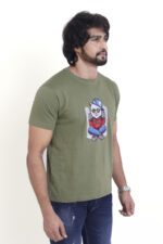Bearberry Men’s 100% Cotton Jersey T-Shirt – Premium Soft Breathable Casual Wear (Regular Fit) - Olive - Image 4