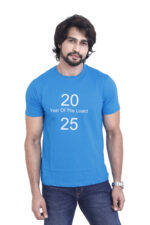 Bearberry Men’s 100% Cotton Jersey T-Shirt – Premium Soft Breathable Casual Wear (Regular Fit) - Deep Sky Blue