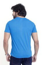 Bearberry Men’s 100% Cotton Jersey T-Shirt – Premium Soft Breathable Casual Wear (Regular Fit) - Deep Sky Blue - Image 2