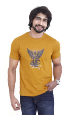 Bearberry Men’s 100% Cotton Jersey T-Shirt – Premium Soft Breathable Casual Wear (Regular Fit) - Yellow Orange