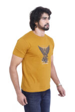Bearberry Men’s 100% Cotton Jersey T-Shirt – Premium Soft Breathable Casual Wear (Regular Fit) - Yellow Orange - Image 4