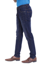 Bearberry Men's Dark Blue Slim Fit Stretch Denim Jeans | Mid Rise | Cotton Denim - Image 4