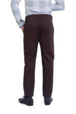 Bearberry Men's Satin Cotton Trouser – Premium Regular Fit Stretch Casual & Formal Pants - Dark Brown - Image 5