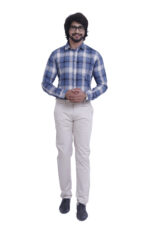Bearberry Men's Satin Cotton Trouser – Premium Regular Fit Stretch Casual & Formal Pants - Light Beige