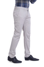 Bearberry Men's Satin Cotton Trouser – Premium Regular Fit Stretch Casual & Formal Pants - Light Beige - Image 4