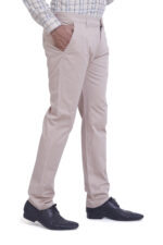Bearberry Men's Satin Cotton Trouser – Premium Regular Fit Stretch Casual & Formal Pants - Khaki - Image 4