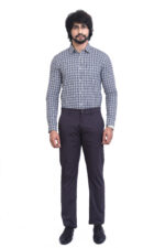 Bearberry Men's Satin Cotton Trouser – Premium Regular Fit Stretch Casual & Formal Pants - Charcoal Gray