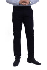 Bearberry Men's Satin Cotton Trouser – Premium Regular Fit Stretch Casual & Formal Pants - Ink Blue - Image 2