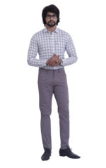 Bearberry Men's Premium Cotton Trouser – Regular Fit Casual & Formal Pants - Light Gray