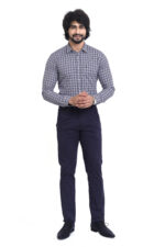 Bearberry Men's Premium Cotton Trouser – Regular Fit Casual & Formal Pants - Dark Navy Blue